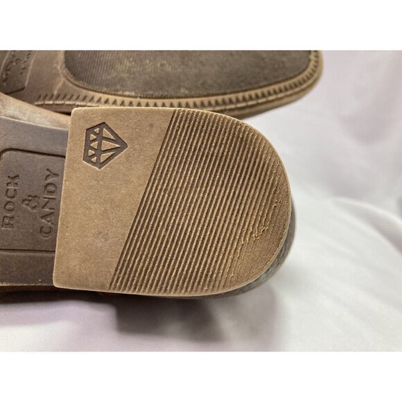 Rock & Candy Lipton Chelsea Booties Brown Womens Size 7 Block Heel Slip-On - Picture 8 of 9